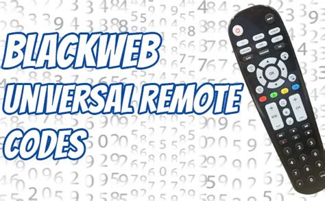 blackweb remote code list